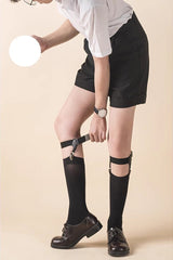 Ouji Lolita Socks Clip - Black - 1