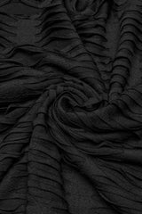 Black Short Sleeves Jacquard Faux Leather Stitching Ripped Rivet Men's Punk T-Shirt - Product - 8