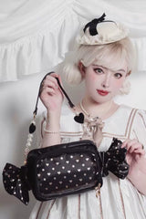 Kawaii Candy-Shaped Sweet Lolita Top‑Handle Shoulder & Crossbody Ita Bag 2 Colors - Black - 2