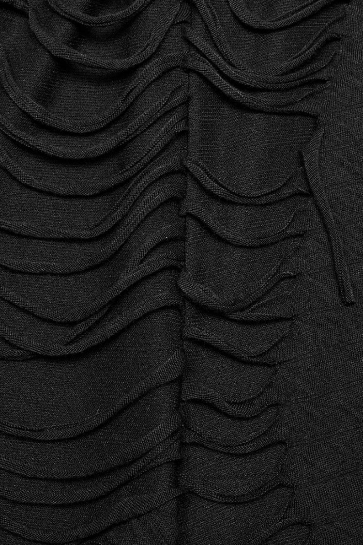 Black Horizontal Striped DecorationRipped Men's Gothic Loose Pants - Product - 6
