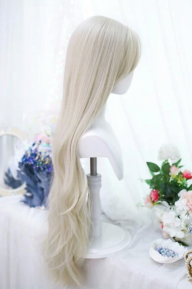 Natural Eight Bangs Long Loose Waves Sweet Lolita Wigs 2 Colors - Product - 3