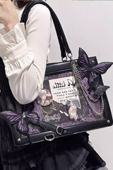 Maze Butterfly Gothic Lolita Shoulder Itabag 14 Colors - Black/Purple - 1
