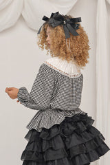 Black/White Round Collar Long Sleeves Printed Classic Ouji Lolita Pumpkin Shorts Set - Product - 10