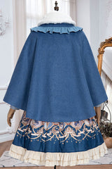 Blue Explore The Stars Ruffled Classic Lolita Skirt Dress - Product - 8