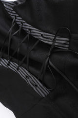 Black Eternal Dawn Retro Elegant Handsome Neutral Prince Gothic Ouji Long Coat - Product - 5
