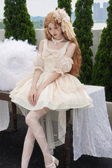 Moonlight Symphony Cardigan Bowknot Sweet Elegant Princess Lolita Jsk Dress 2 Colors - Product - 13