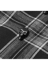 Black/White Plaid Skull Studded Belt Women's Punk Suspender Dress - Product - 8
