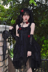 Black Rose Luna and Dawn Gothic Lolita Jsk Dress - Product - 4