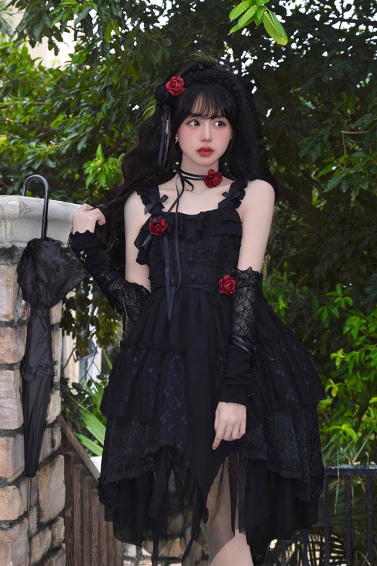 Black Rose Luna and Dawn Gothic Lolita Jsk Dress - Product - 4