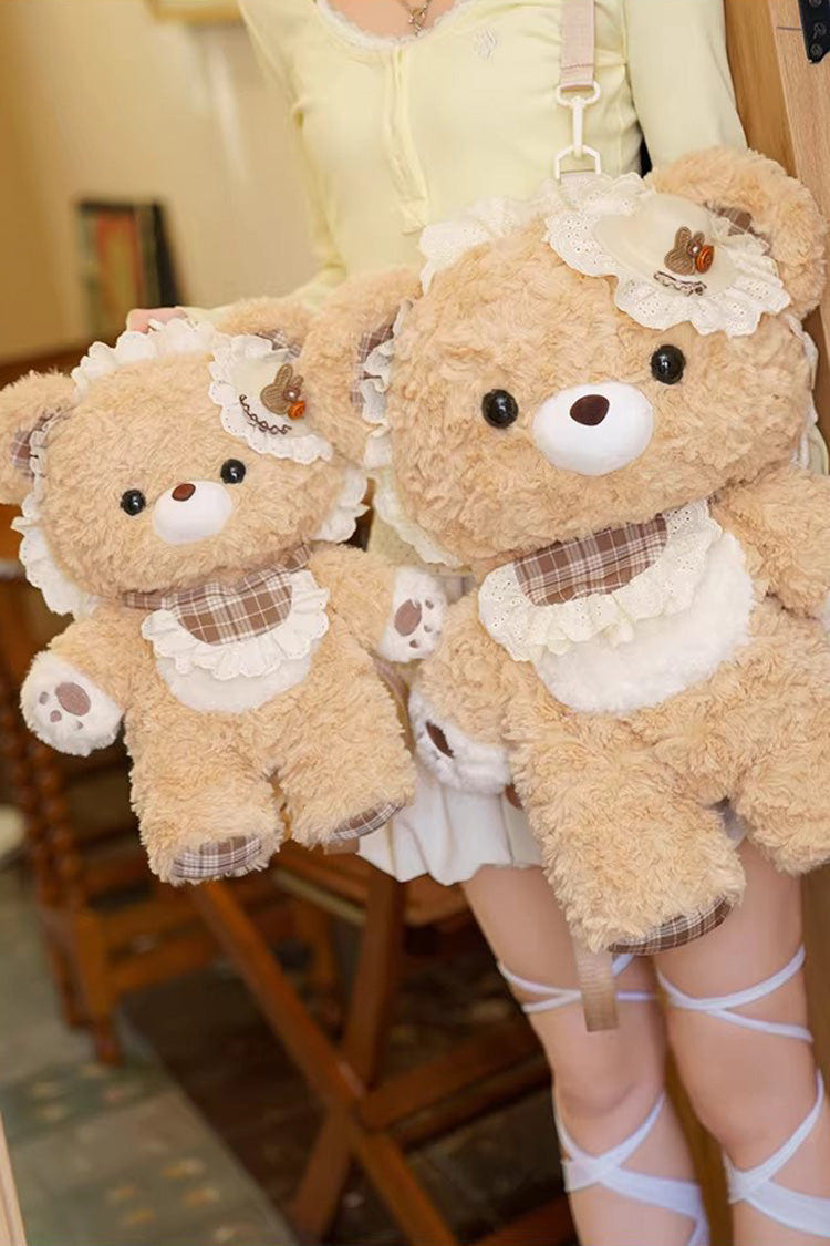 ブラウン [Little Bear Guli] フリルぬいぐるみ スウィートロリータ バックパック 商品画像