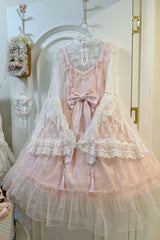 Sweet Sleeveless Ruffle Embroidery Bowknot Lace Chinese Style Lolita Jsk Dress 2 Colors - Product - 9
