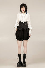 Black [Gold Hunter] Long Sleeves Pirate Style Gothic Shorts - Product - 14