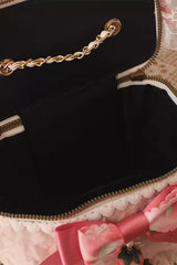 Pink Strawberry Cake Rose Bowknot Sweet Princess Lolita Crossbody Bag - Product - 2