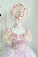 [Cream Point] Short Sleeves Embroidery Bowknot Lace Sweet Lolita Blouse - Product - 5