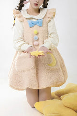 Multi-Color Stars Moon Print Bowknot Sweet Lolita Jsk Dress - Multi-Color - 1