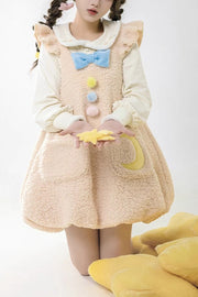 Multi-Color Stars Moon Print Bowknot Sweet Lolita Jsk Dress - Multi-Color - 1
