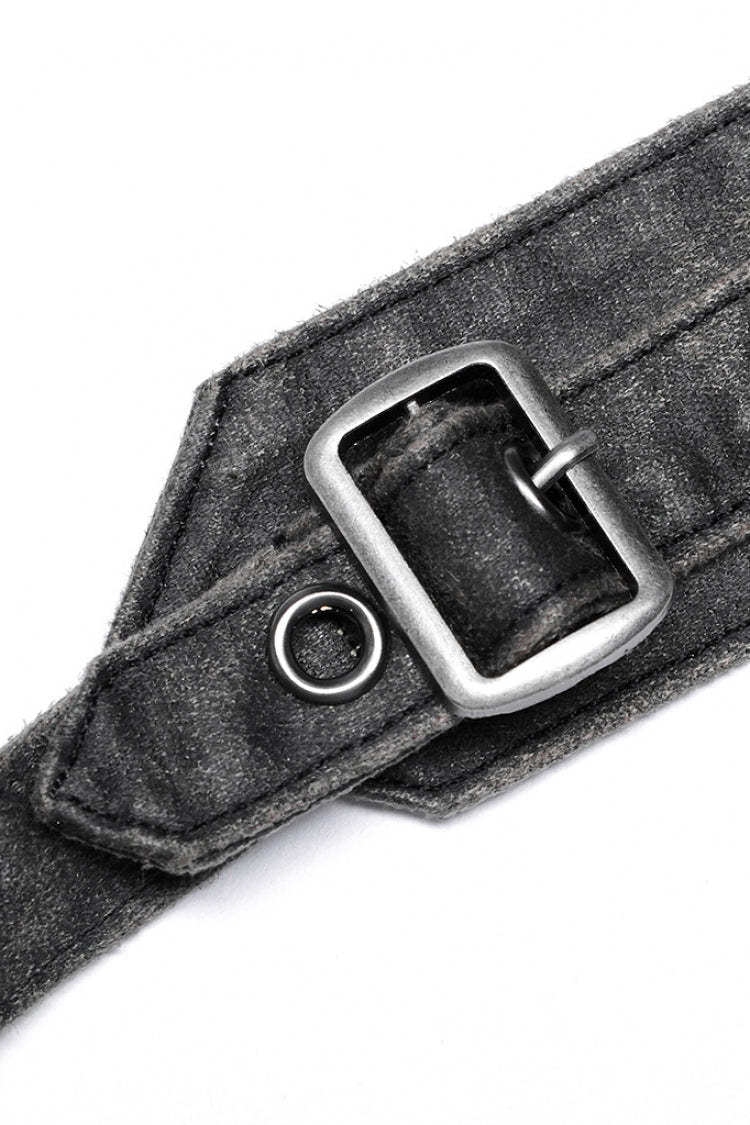 Grey Metal Buckle Adjustable Men's Steampunk Harness with Bag - Product - 6