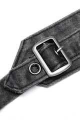 Grey Metal Buckle Adjustable Men's Steampunk Harness with Bag - Product - 6