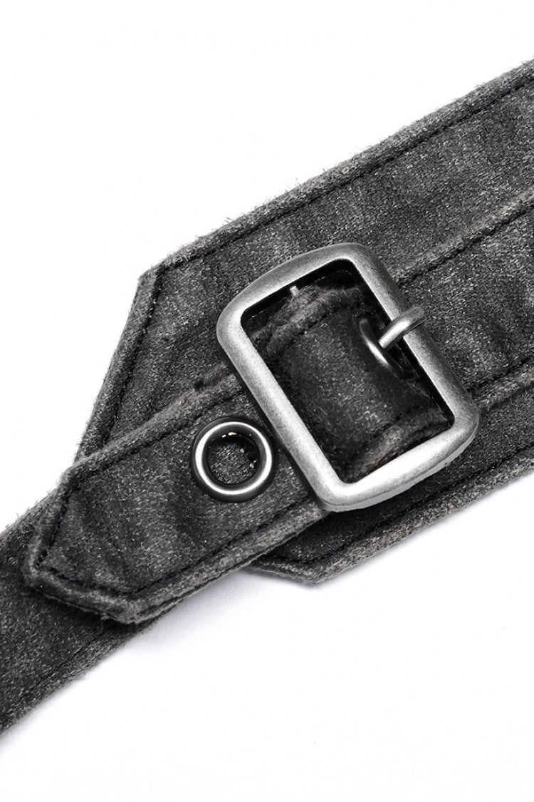 Grey Metal Buckle Adjustable Men's Steampunk Harness with Bag - Product - 6