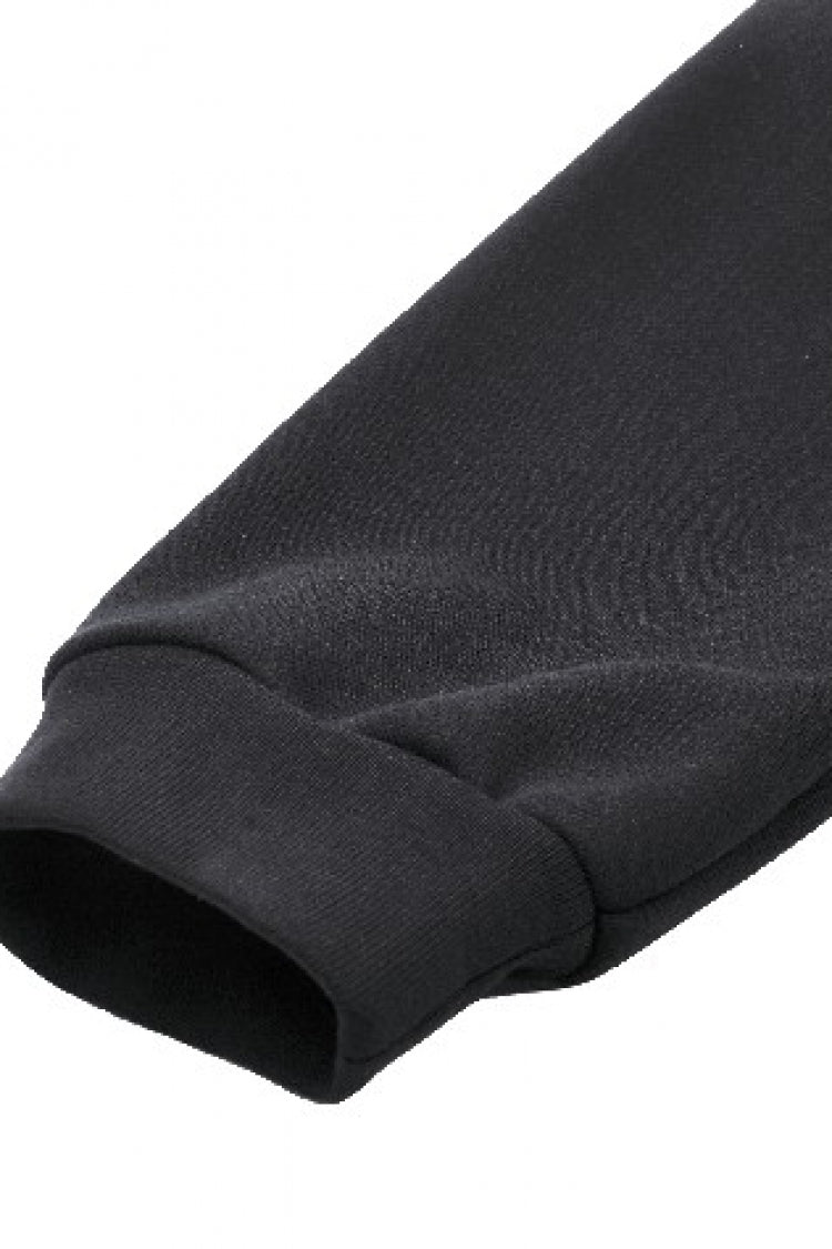 Black Long Sleeves Zippered Women's Gothic Batwing Hoodie - Product - 16