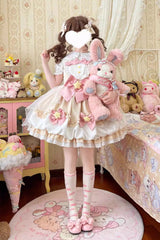 Little Wishing Star Ruffle Bowknot Bud Sweet Lolita Jsk Dress 5 Colors - Product - 15