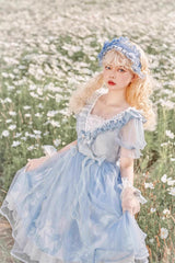 Planet Butterfly Print Bowknot Classic Gothic Lolita Dress 2 Colors - Product - 19