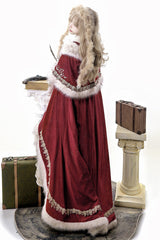 Red [Royal Coronation] Embroidered Sweet Gorgeous European Court Style Lolita Dress and Cape Set - Product - 8