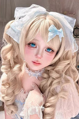 Pearl Beige Roman Curl Large Twin Ponytail Sweet Lolita Wig - Pearl-Beige - 1