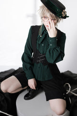 Overture Middle Ages Ouji Fashion Gothic Lolita Long Vest 3 Colors - Product - 5