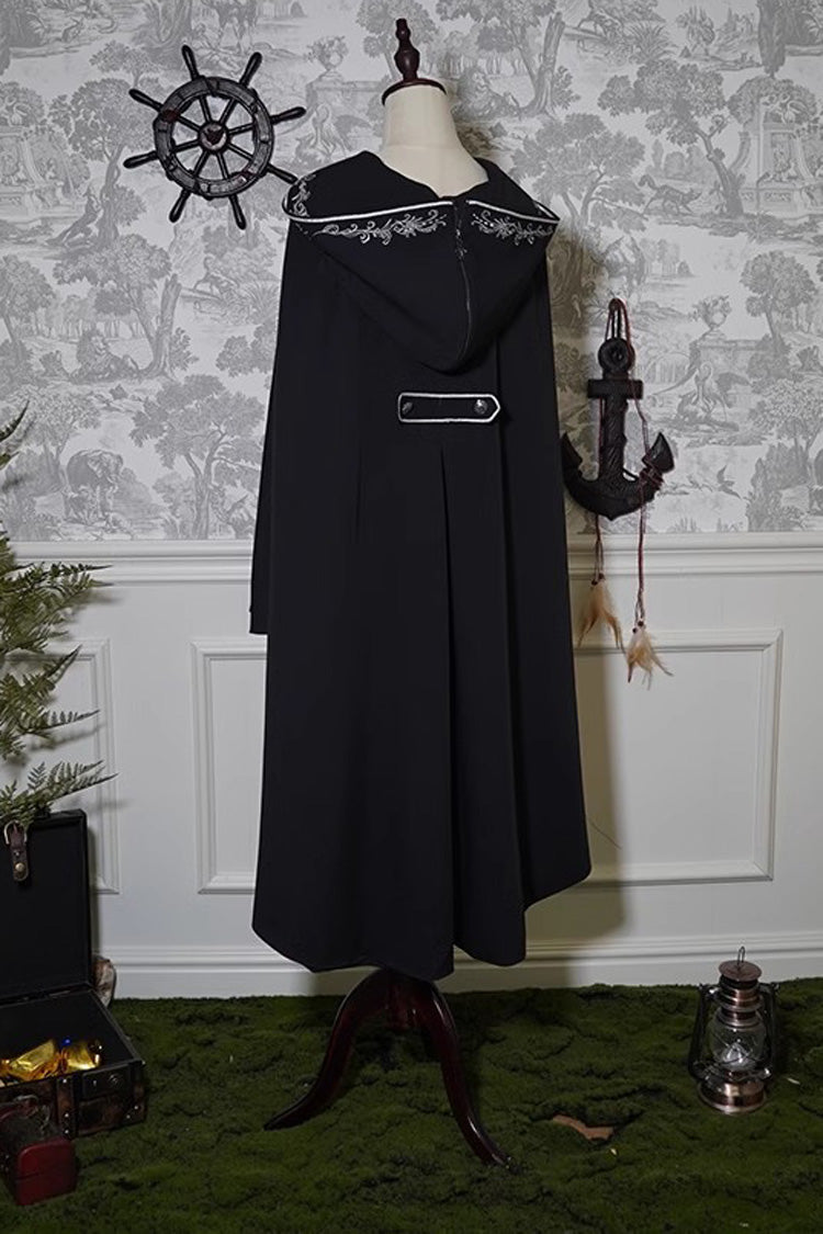 Pirate Series Navigation Treasure Hunting Guide Embroidery Handsome Lolita Cloak 2 Colors - Product - 13
