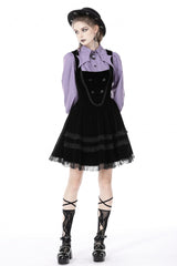 Purple Star Collar Long Puff Sleeves Women's Gothic Witch Blouse - Product - 7
