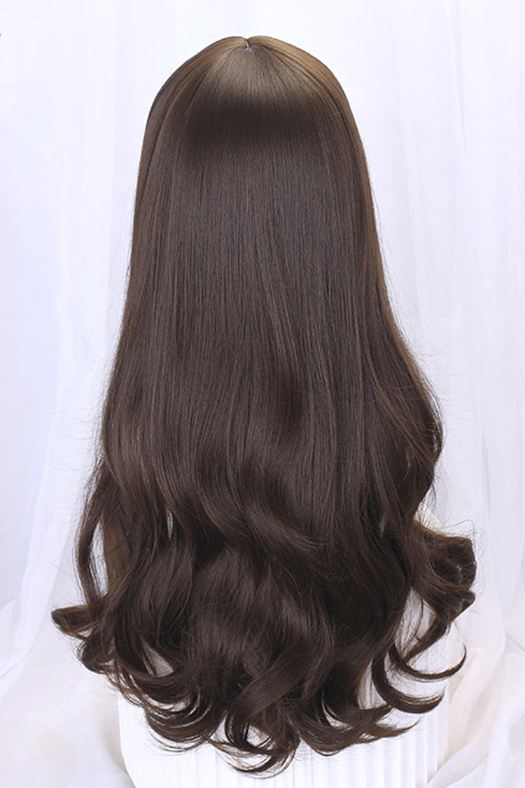 Retro Long Natural Ancient Full Headgear Hanfu Lolita Wig 2 Colors - Product - 6