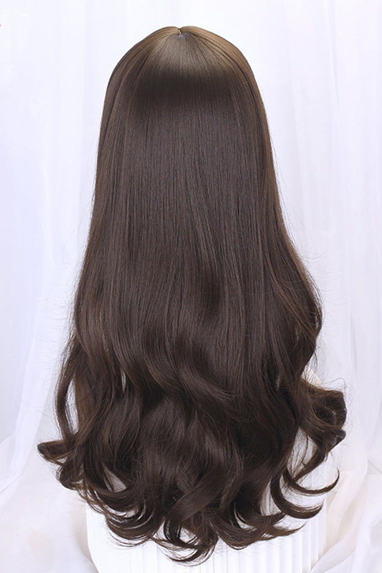 Retro Long Natural Ancient Full Headgear Hanfu Lolita Wig 2 Colors - Product - 6