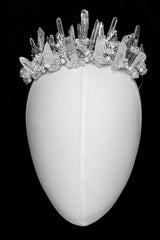 White Irregular Beaded Women's Gothic Crystal Headwear - Product - 4