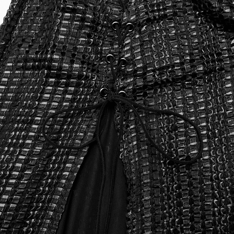 Dark Enchantress Mesh Halter Gown with Cloak - image 10