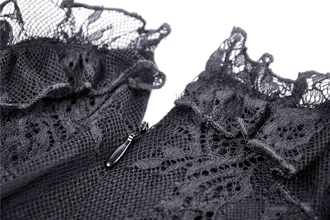 Dark Pentagram Lace Off-the-Shoulder Dress for Women - image 8