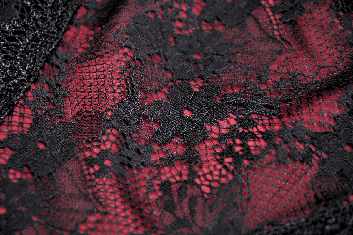 Dark Romantic Gothic Lace Off-Shoulder Mini Dress - image 8