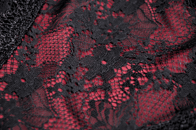 Dark Romantic Gothic Lace Off-Shoulder Mini Dress - image 8