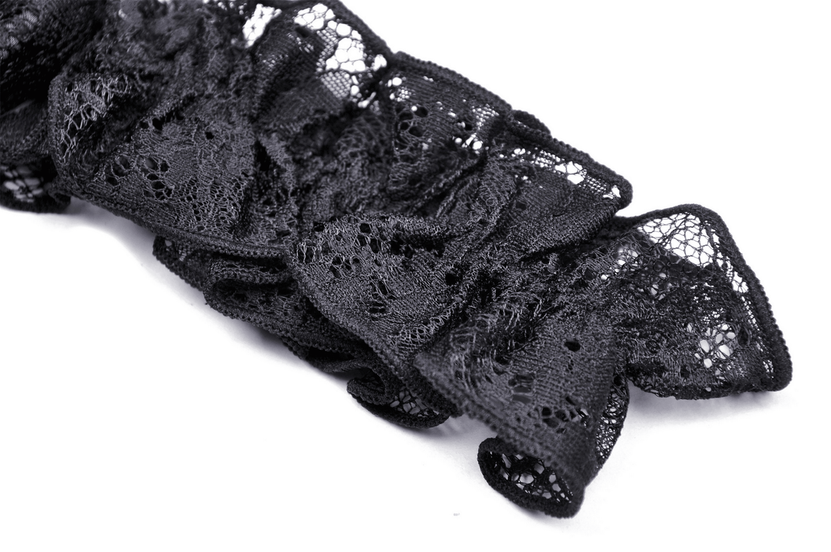 Dark Romantic Gothic Lace Off-Shoulder Mini Dress - image 11