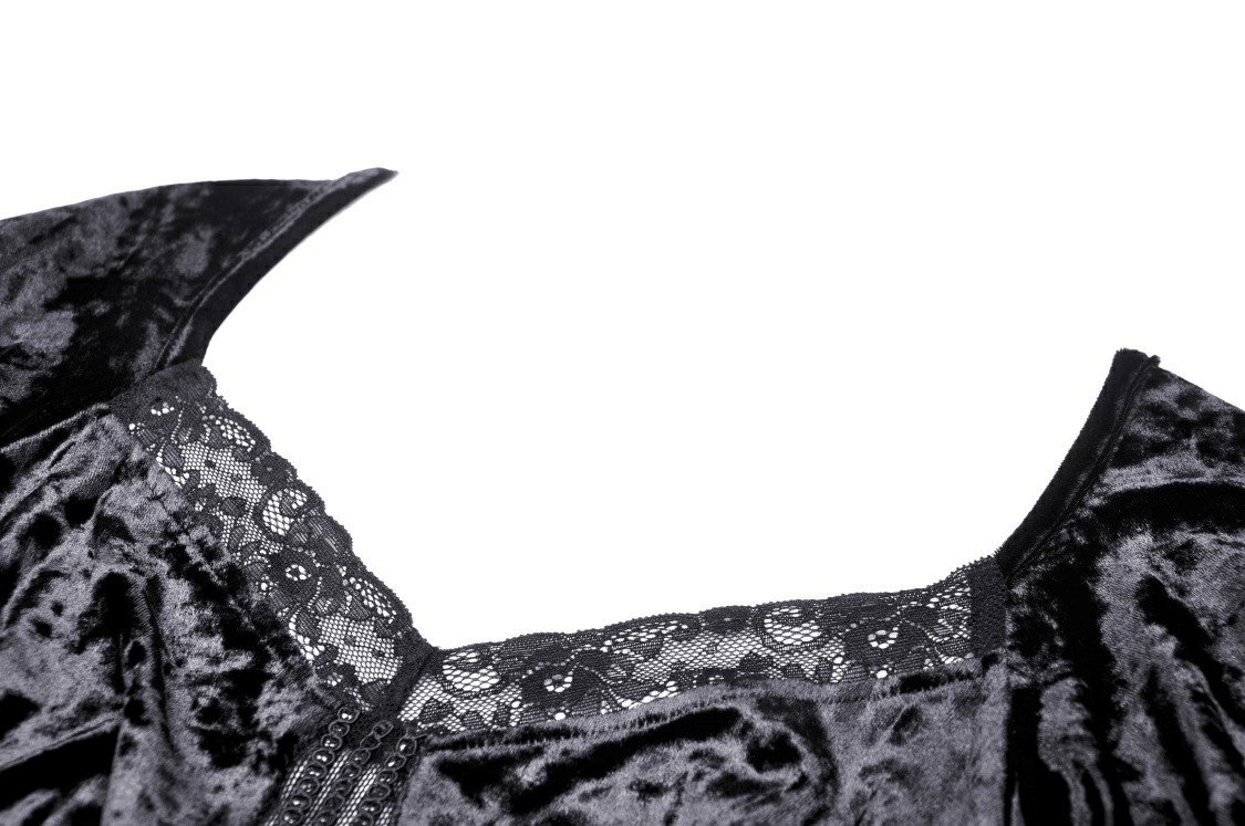 Dark Velveteen Spiderweb High-Low Dress - Embrace the Night - image 6