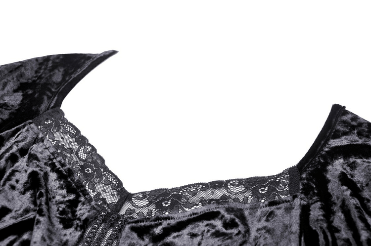 Dark Velveteen Spiderweb High-Low Dress - Embrace the Night - image 6