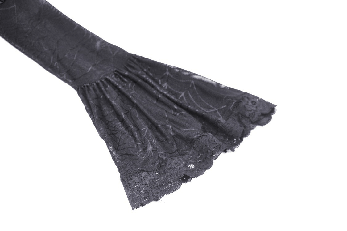 Dark Velveteen Spiderweb High-Low Dress - Embrace the Night - image 8