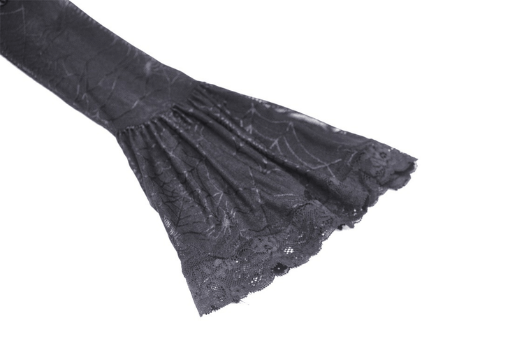 Dark Velveteen Spiderweb High-Low Dress - Embrace the Night - image 8