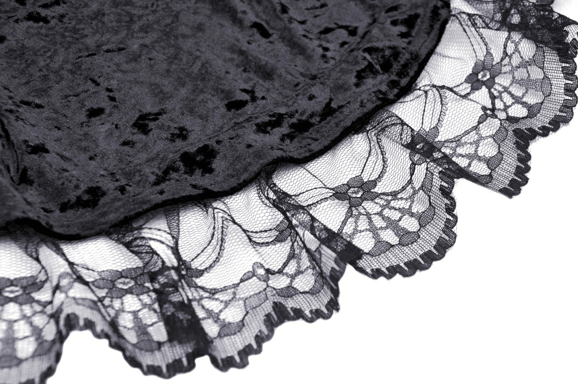 Dark Velveteen Spiderweb High-Low Dress - Embrace the Night - image 10