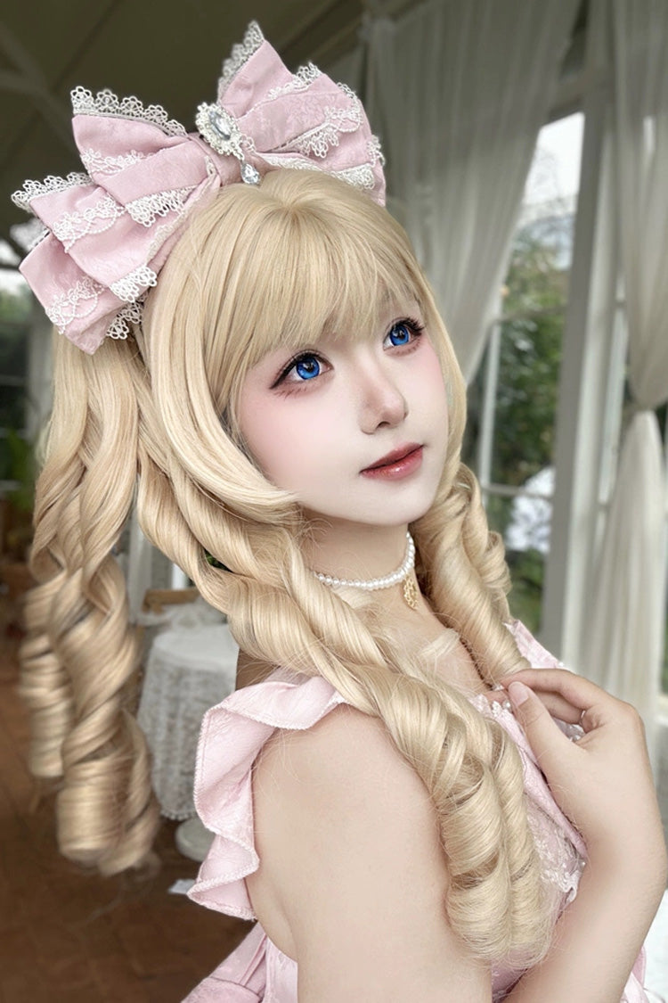 Roman Curly Double Ponytail Sweet Lolita Wig 2 Colors - Product - 3