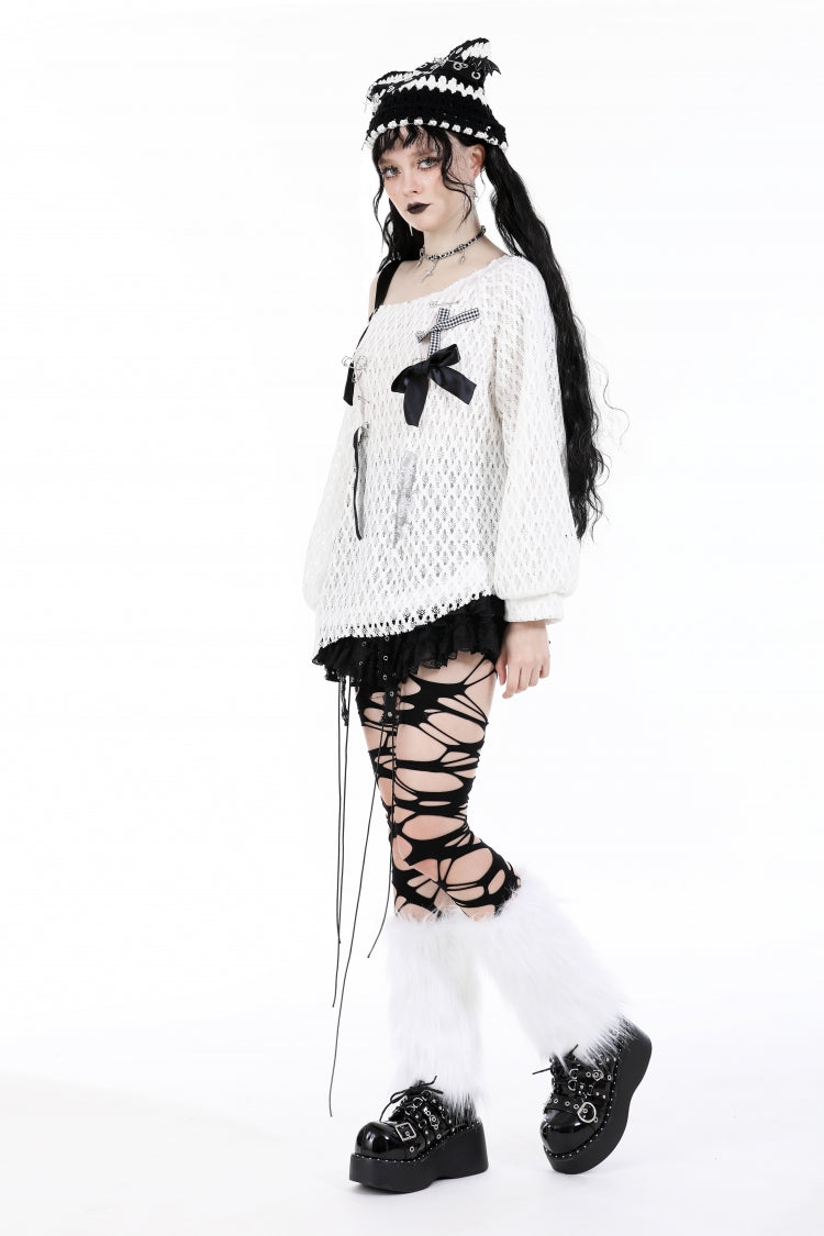 Black Layered Lace Mesh Lace-Up Zippered Women's Punk Mini Skirt - Product - 9