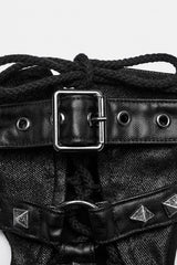 Rivets Print Lace-Up Men's Steampunk Gloves 2 Colors - Product - 7