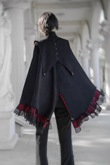 Double-breasted Gothic Prince Handsome Ouji Lolita Cloak Coat 3 Colors - Product - 6
