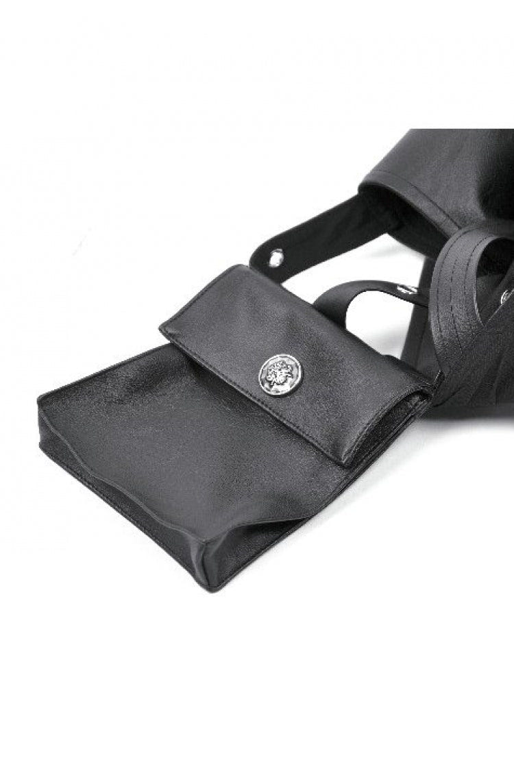Black Cut-Out Asymmetric Buckled Eyelet Women's Punk Shrug - Product - 7