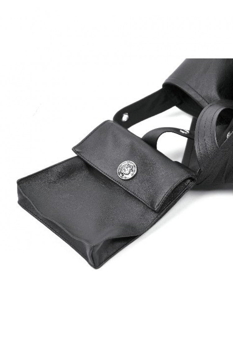 Black Cut-Out Asymmetric Buckled Eyelet Women's Punk Shrug - Product - 7